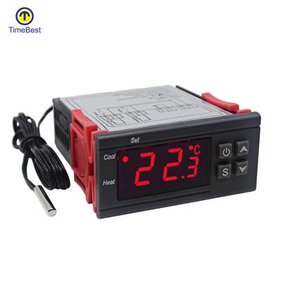 China PC DC 12V Digital LCD Thermostat Flame Retardant Temperature Controller For Incubator Two Relay Output Thermoregulator for sale