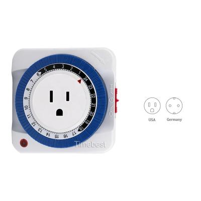 China Safty USA Plug 24 Hour Indoor Plug-In Mechanical Timer Heavy Duty à venda