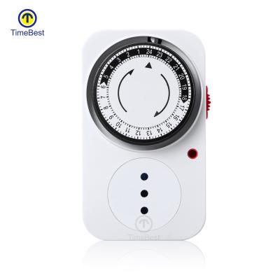 China 48 On/Off Schedules hot sale 30 minuteOutlet Plug Mechanical Plug In Timer Te koop