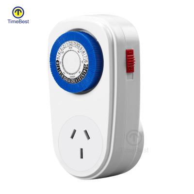 China Flame Retardant PC 24 Hours Heavy Duty Plug-in Mechanical Timer Grounded Analog Timer à venda