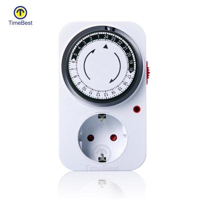 Cina Electrical Household Appliances 24-Hours Daily Mechanical Timer Socket Lamp Switch Socket Electric Timer in vendita