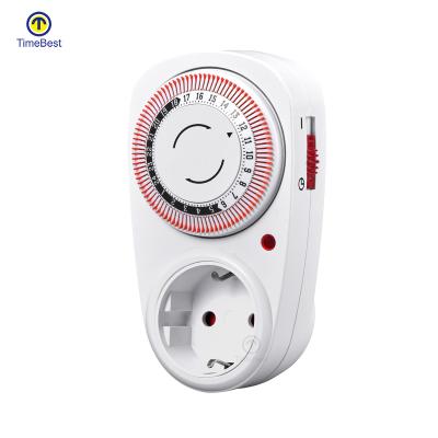 中国 Mechanical Switch Socket Kitchen 24 Timer Hours 16A 230V 販売のため