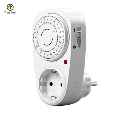 China 220V Residential / All Purpose 24 Hours Motor Mechanical Outlet Manual Timer for sale