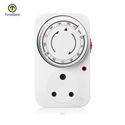 China Home Appliances Programmable Energy Saving 24 Hours Countdown Timer Plug-in Mechanical Socket With Switch Button for sale