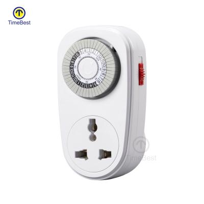 China South Africa Flame Retardant Mechanical Plug In Socket PC Programmable Timer Switch Te koop