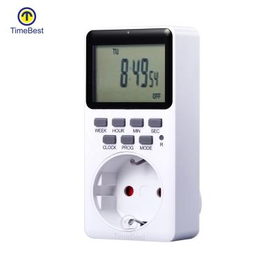 中国 Hot Sale Fireproof High Quality Weekly Programmable Battery PC Timer Socket Electronic Socket 販売のため