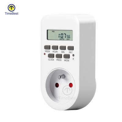 Κίνα Residential / General Purpose Weekly Dual Outlet Digital Programmable Battery Operated Timer Switch προς πώληση