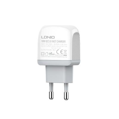 China Charging Single Cell Phone A1307Q LDNIO QC3.0 USB Port Home Fast Charging Charger For iPhone 13/ Samsung Mobile Phone for sale