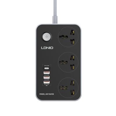 China 2021 Strip Power Desktop LDNIO Multi Plug Adapter Residential/Multipurpose Universal Quick Charger Adapter With 20W PD Fast Charging USB for sale