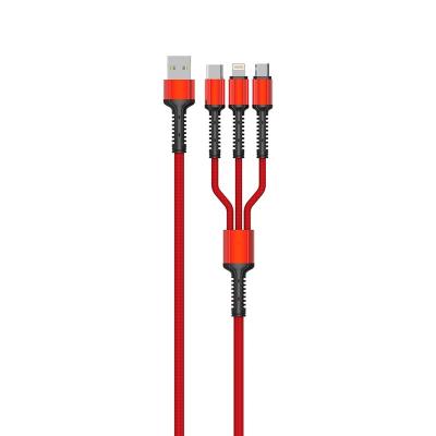 China MP3/MP4 Player LDNIO LC93 3 in 1 USB Cable for Micro Line Type Fast Charging USB Cord Adapter Connector C Plug Data Transfer Mobile Phone Cable for sale