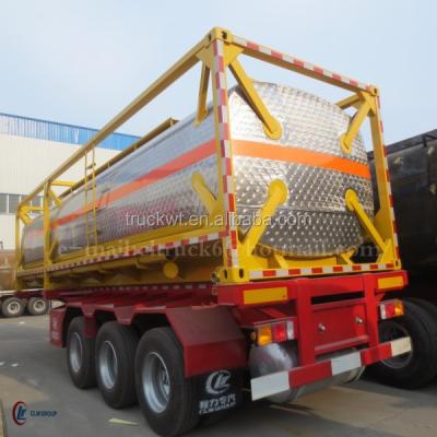 China CLW 40 feet aluminum alloy container 50 m3 50m3 tank for sale