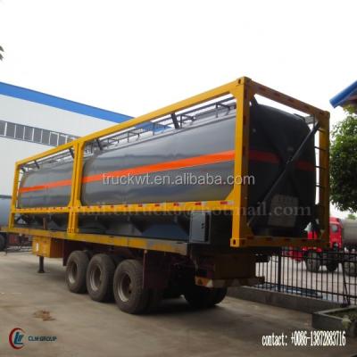 China ISO 40 Feet Tank Container 45000 Liter Capacity For Transport Oil 45m3 for sale