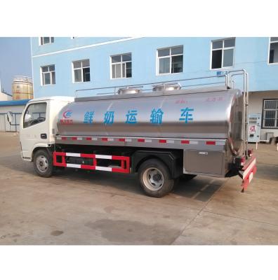 China 4x2 5tons tank truck for milk transport small milk tanker truck 3.7L for sale