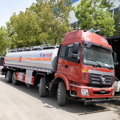 China Carbon Steel 30m3 / 8000gallon 8x4 FAW Oil / Fuel Transport Tank Truck for sale