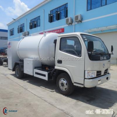 China Q345 carbon steel 95hp 4*2 propane lpg gas delivery truck DONGFENG 3000L-5500L for sale