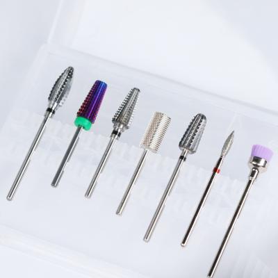 China Nail Polishing Tungsten Carbide Ceramic Diamond Nail Drill Bit Set For Nail Beauty Care for sale