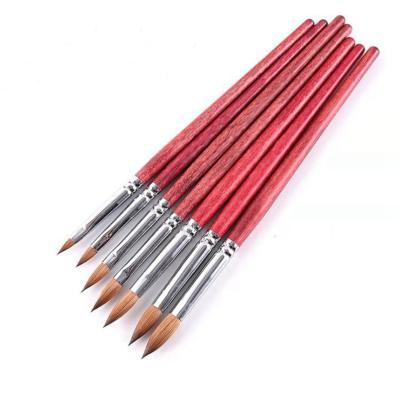 China High Quality Kolinsky Acrylic Handle Gray Drawing Nail Art Brushes Professional Nail Brush Manufacturers for sale