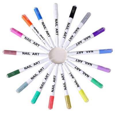 China New Arrival 3D NAIL 12 Colors Best Nail Art DIY Decoration Manicure Polish Gel Pen Pen For Nail Painting for sale