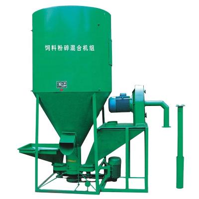 China Hot Livestock Farm Selling 2 Ton Combined Poultry Livestock Animal Feed Feed Mixer And Corn Grinder Machinery for sale