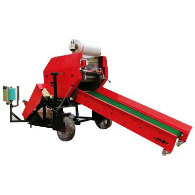 China Fresh Mini Round Silage Packing Machine Straw Wrap Stretch Film Baler Alfalfa Silage Baler 50kg Machine Price For Sale for sale