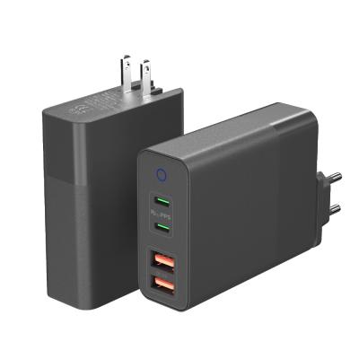 중국 Convertible plugs for your choose tech 4 ports gan charger wall 135W 2021 usb charger palladium gan for mobile phone 판매용