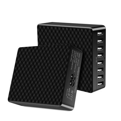 Cina Wholesale Mobile Phone 40W 8-Port USB Wall Charger Station 5V 2.4A Cell Phone Multi Left Charging Station For Smart Devices in vendita