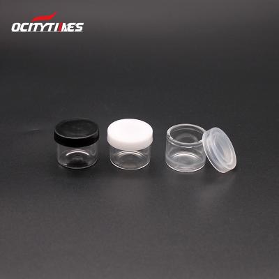 China Custom Glass Consumer Electronics 5ml 7ml Concentrate Jar Container With Lid for sale