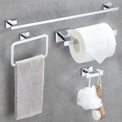 China Modern Bathroom Towel Rack Set Wall Mounted Stainless Steel Towel Rack Towel Rack Black for sale