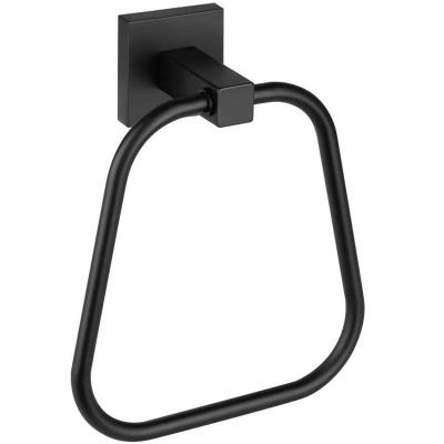 China Amazon Sales Towel Ring Bathroom Accessories Modern Black Stainless Steel High Towel Ring for sale