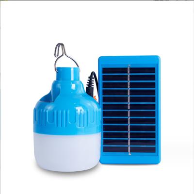 China Garden Solar emergency charging bulb remote control timing household night market  outdoor solar bulb light for sale