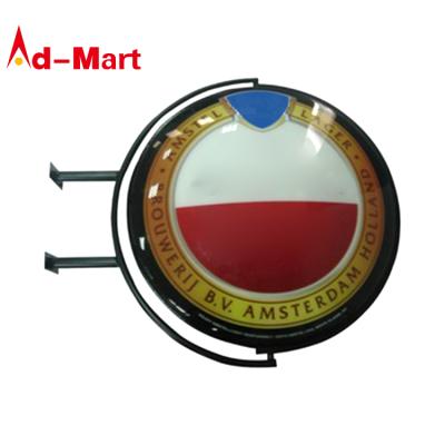 China Outdoor Cinematographic Light Box 50cm Diameter Outdoor Round Rotating Outdoor Led Cinematic Advertising Light Box for sale