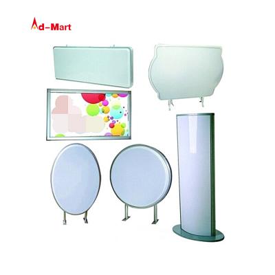 China Metal Vacuum Plastic Forming Advertising Signs Vacuum Forming Light Box Wafer Round Lightbox Sign Round for sale