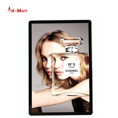 China Custom Single Sided Rounded LED Wall Mounted Magnetic Slim Apple Aluminum Slim Light Box LED Display Panel Magnetic Slim Light Boxes for sale