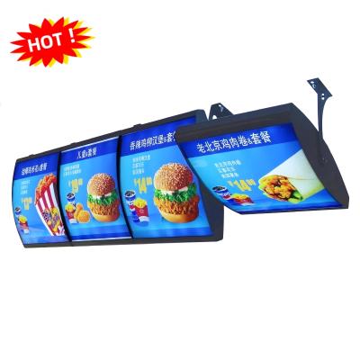 China Chungkong LED Restaurant Back Light Highlight Bracket Display Advertising Menu Light Box Hanging Double Sided Square for sale