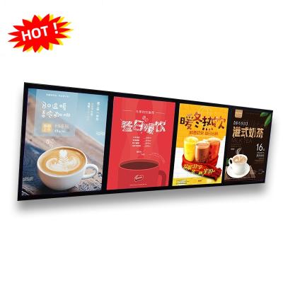 China Single Sided Acrylic Light Box Crystal Cube Menu Light Box Square Aluminum Frame Led Menu Board Display Beer Bar Advertising for sale