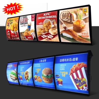 China Fast Food Restaurants Double Side Vacuum Sided Aluminum Acrylic Led Light Box Menu Lightbox Advertising Led Light Box for sale