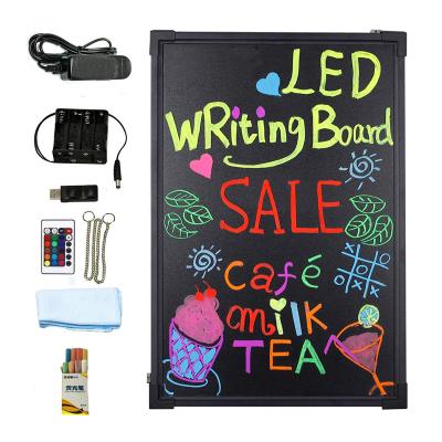 China 12*16inch Led Sign Board High Light Flashing Neon Led Writing Board For Bar Restaurant Store for sale