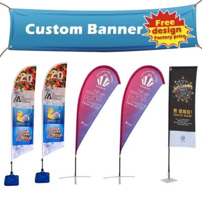 China Custom Fabric Sublimation Roll Excellent Wholesale Stability Up PVC Flex Birthday Advertising Flying Banner Flag Banner Silk Screen Printing Vinyl for sale