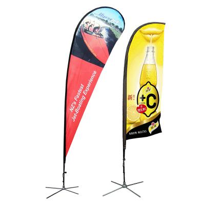 China Excellent Stability Custom Beach Flags Banners Props String Flag Advertising Outdoor Display Flying Banner for sale