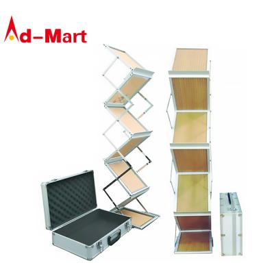 China Exhibition Hall Z Shape Literature Rack Portable Indoor Use Literature Stand Rack for sale