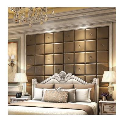 China Modern High Quality PU Soft Foam Decorative Sound Deadening Panels, Home Decor Hotel KTV Leather 3d Wall Panel for sale