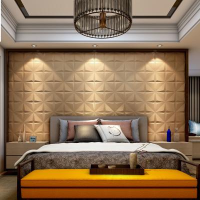 China Modern Home Decor 3D Self Adhesive Wall Sticker PU Leather Wall Panels for sale