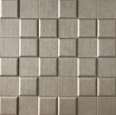 China Hot sale market model 600x600mm modern construction square soft 3d wall panel foam leather wall panel for sale