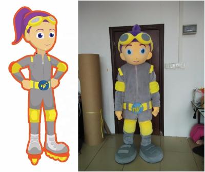 China Super Soft Cartoon Character Cartoon Plush Girl Mascot Skating Costume For Outdoor Advertising for sale