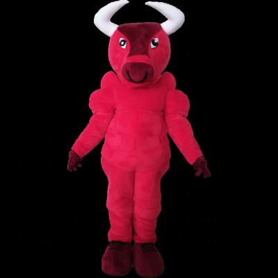 China Professional custom made super soft plush muscle bull mascot costume with a bull mascot for sale for sale