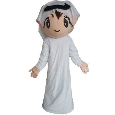 China Super Soft Adult Cartoon Character Arab Plush Boy Mascot Costume for sale