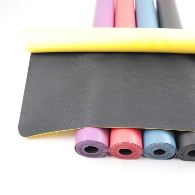 China Durable / Eco-friendly ZJ Polyurethane Yoga Mat Black Gymnasium Natural Rubber Printed Yoga Mat Eco-Friendly Rubber for sale