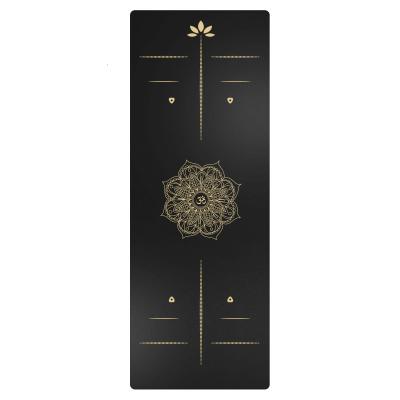 China Durable / ZJFIT Eco-friendly custom gold printed eco-friendly mat pilates PU natural rubber yoga mat for sale