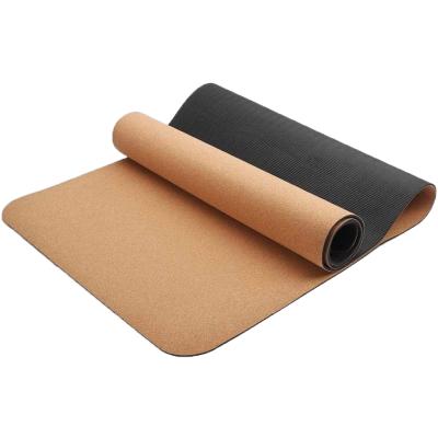 China Durable / Logo Hot Yoga Exercise Mat Customized By ZJ Eco-Friendly, Eco Friendly Non Slip Sweatproof Cork Outdoor Yoga Mat for sale