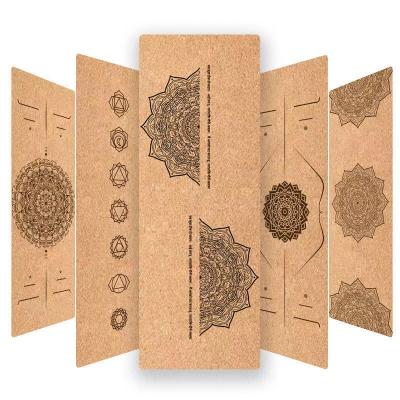 China ZJFIT Eco-Friendly Custom Eco Friendly Natural Organic Cork Strip Yoga Mat / Cork Strip Label for sale